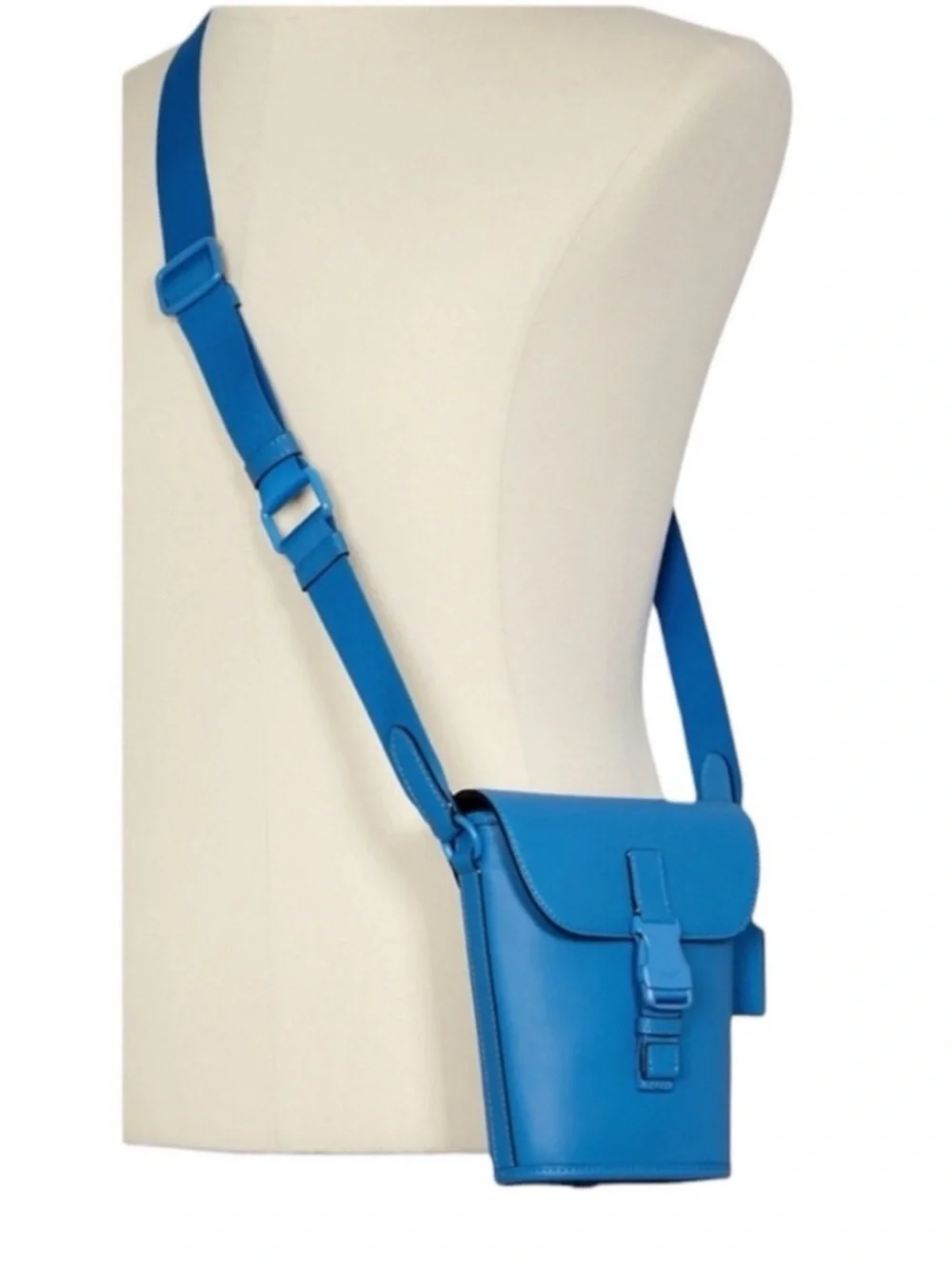 COACH Track Small Flap Crossbody in Racer Blue Calf Leather
